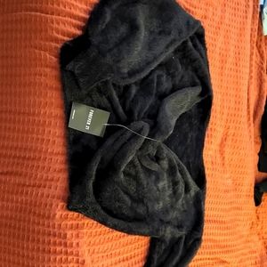 Black fuzzy sweater